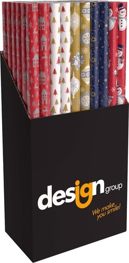 [1406192] Papier cadeau Noël metallic 150x70cm assorti