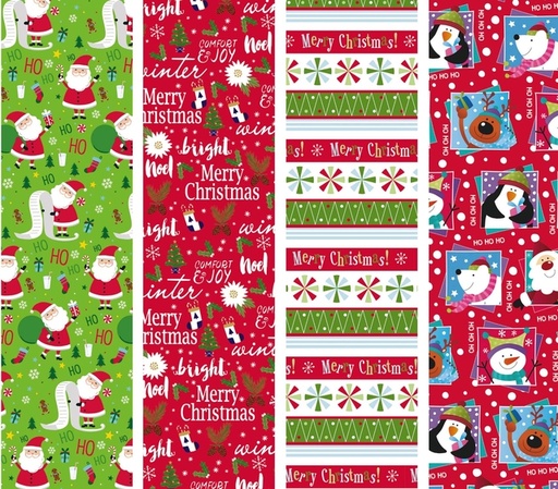 [1406195] Inpakpapier Design Group Kerst 300x100cm assorti