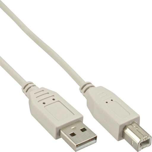 [1407117] Câble inLine USB-A USB-B 2.0M 1,8m beige