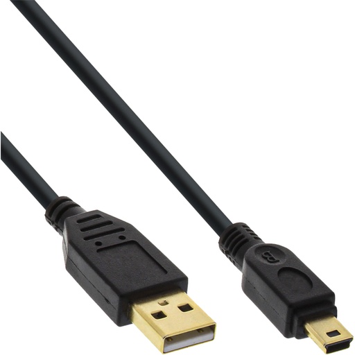 [1407119] Kabel Inline USB-A USB mini-B 2.0 M 5pin 2 meter zwart