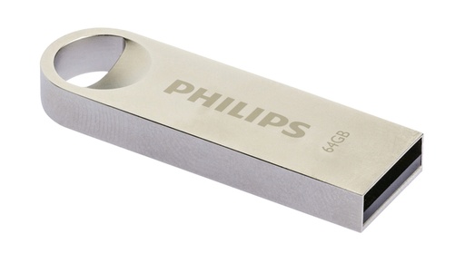 [1406240] Clé USB 2.0 Philips Moon USB-A 64Go argent