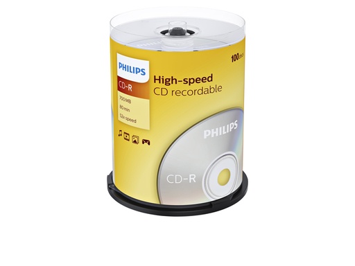 [1406226] CD-R Philips 80Min 700MB 52x SP 100 stuks