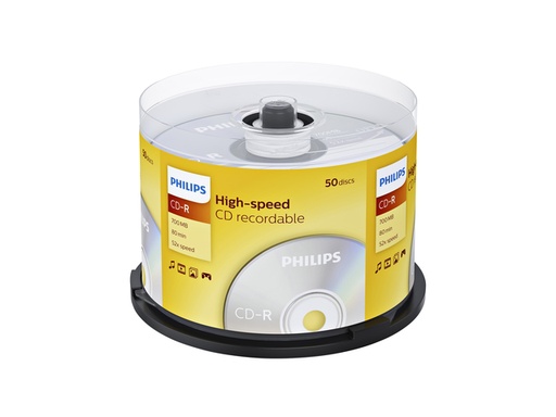 [1406237] CD-R Philips 80Min 700MB 52x Spindel 50 pièces