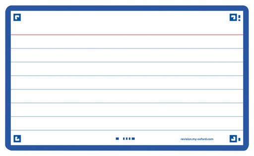 [1407434] Flashcard Oxford 2.0 75x125mm 80 feuilles 250g ligné bleu