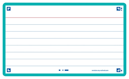 [1407435] Flashcard Oxford 2.0 75x125mm 80 feuilles 250g ligné menthe