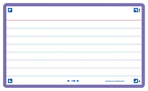[1407437] Flashcard Oxford 2.0 75x125mm 80 feuilles 250g ligné violet