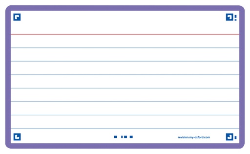 [1407437] Flashcard Oxford 2.0 75x125mm 80 vel 250gr lijn paars