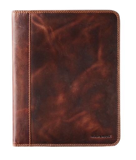 [1403301] Conférencier Maverick The Original A5 avec bloc-notes cuir marron