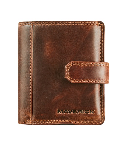 [1403303] Porte-cartes Maverick The Original Compact RFID cuir marron