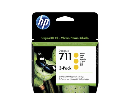 [416200] Cartouche d’encre HP CZ136A 711XL jaune