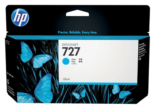 [401890] Cartouche d’encre HP B3P19A 727 bleu
