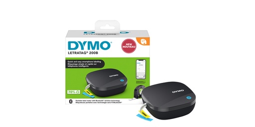 [1407386] Imprimante étiquette Dymo Letratag 200B Bluetooth portable 12mm noir