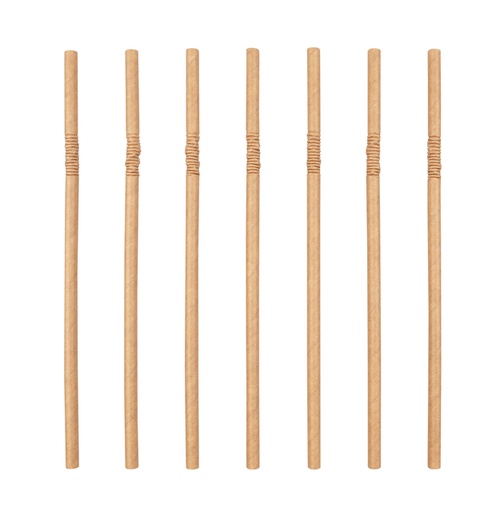 [1407534] Drinkrietje IEZZY karton buigbaar Ø 6x240mm 100% fair 200 stuks bruin
