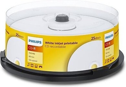 [1407547] CD-R Philips 80Min 700MB 52x IW SP 25 stuks