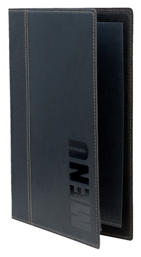 [552043] Protège-menu Securit Trendy A5 1x 2 pochettes noir