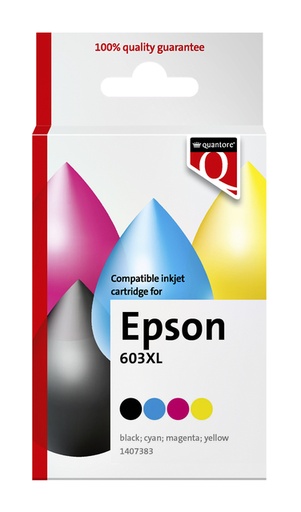 [1407383] Cartouche d''encre Quantore alternative pour Epson 603XL noir+3 couleurs