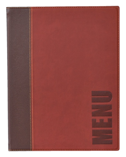 [552045] Menukaart Securit Trendy A5 1 x 2 tassen wijnrood