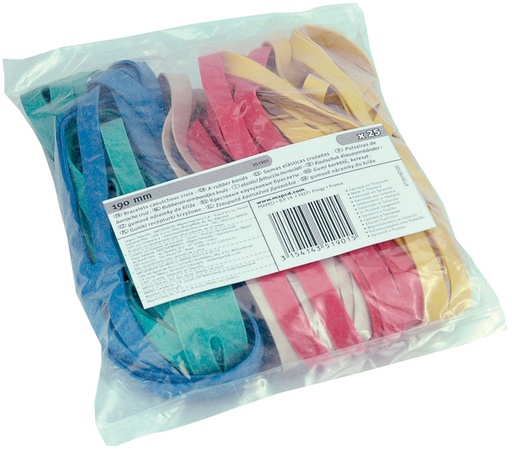 [1420015] Elastique-X Maped 190mm couleurs assorties 25 pièces
