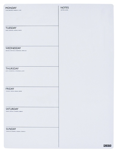 [1407535] Magnetische planner Desq week 40x30cm magnetisch