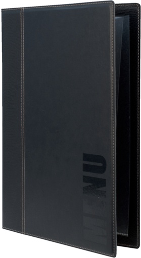 [552040] Protège-menu Securit A4 Trendy 1x 2 pochettes noir