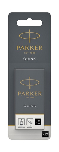 [1419531] Cartouche d'encre Parker Quink noir blister 10 pièces