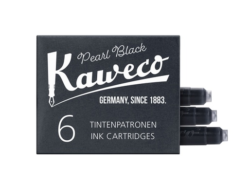 [1421225] Cartouche d''encre Kaweco noir boîte 6 pièces