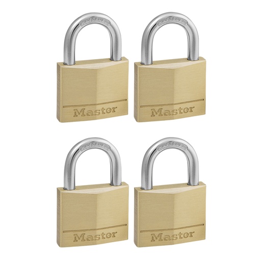 [1421254] Cadenas Master Lock 4 verrouillage égal laiton 50mm 4 pièces