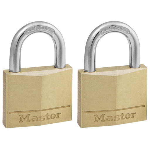 [1421260] Cadenas Master Lock 2 verrouillage égal laiton 40mm 2 pièces