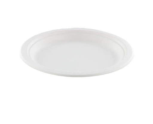 [1421055] Assiette IEZZY Ø170mm canne à sucre blanc 50 pièces
