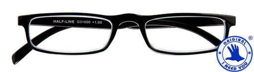 [1420862] Lunettes de lecture I Need You +2.50 dpt Half-line noir