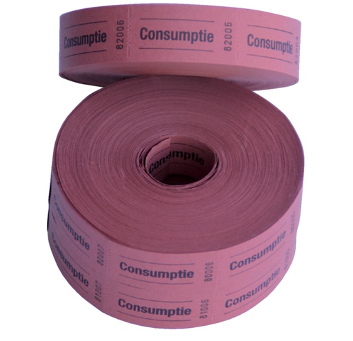 [062522] Bon de consommation CombiCraft 57x30mm double face 2x 1000 pièces rouge