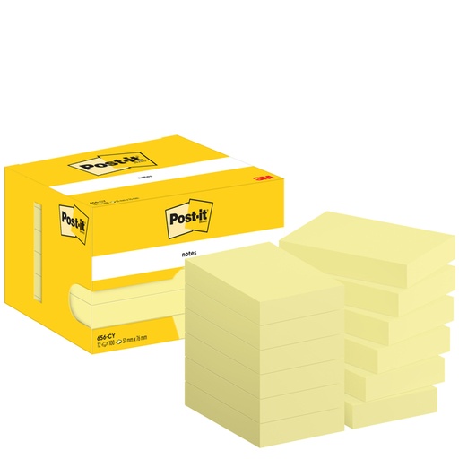 [1420095] Memoblok Post-it 656 51x76mm canary yellow 12 stuks