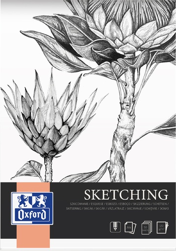 [1420550] Bloc à dessin Oxford Sketching A4 50 feuilles 120g