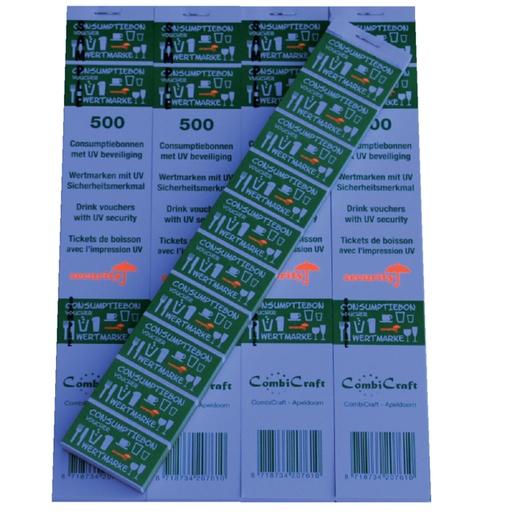 [062514] Bon de consommation CombiCraft sécurité UV 500 pièces vert