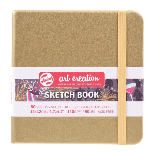 [1405993] Carnet de croquis Talens Art Creation 12x12cm 140g 80 feuilles jaune d''or