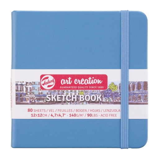 [1405994] Schetsboek Talens Art Creation 80 witte vellen 140gr 120x120mm blauw