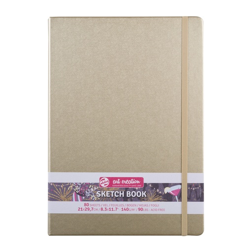 [1405995] Schetsboek Talens Art Creation 80 witte vellen 140gr 210x300mm witgoud