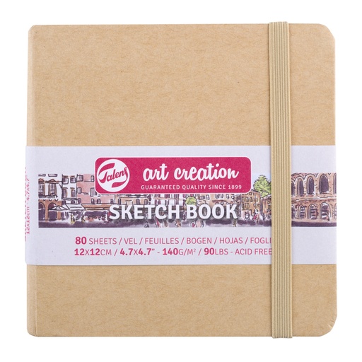 [1405999] Schetsboek Talens Art Creation 80 witte vellen 140gr 120x120mm kraft