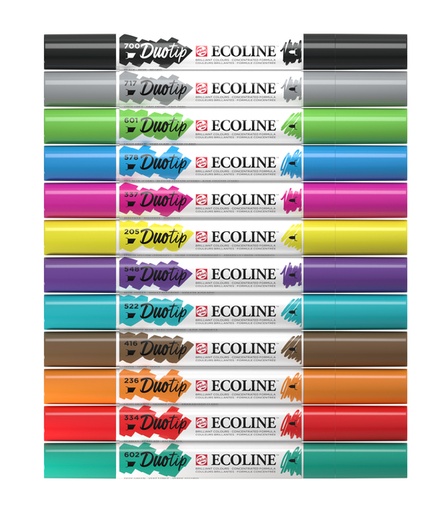 [1407218] Duotip Talens Ecoline set à 12 stuks basis