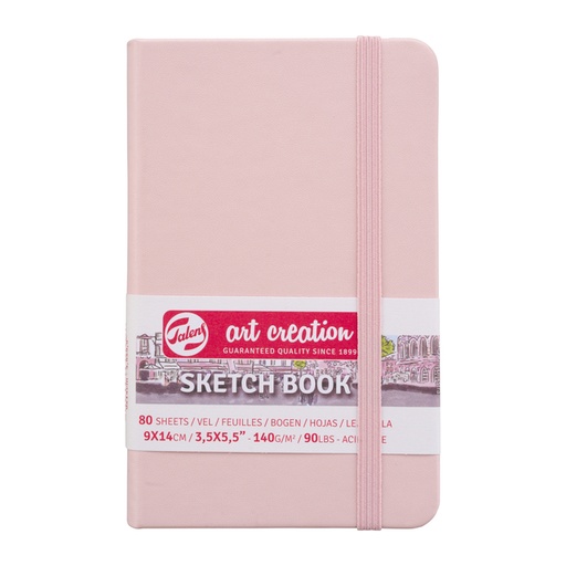 [1419119] Cahier de croquis Talens Art Creation 90x140mm 140g 80 feuilles rose