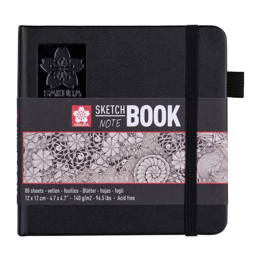 [1419121] Carnet de croquis Sakura 12x12cm 140g 80 feuilles blanc