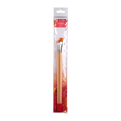 [784781] Penseel Talens Art Creation filament plat assorti set à 3 stuks