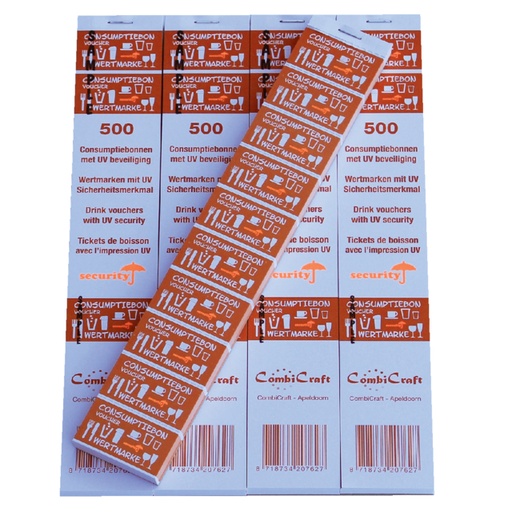[062516] Bon de consommation CombiCraft sécurité UV 500 pièces orange