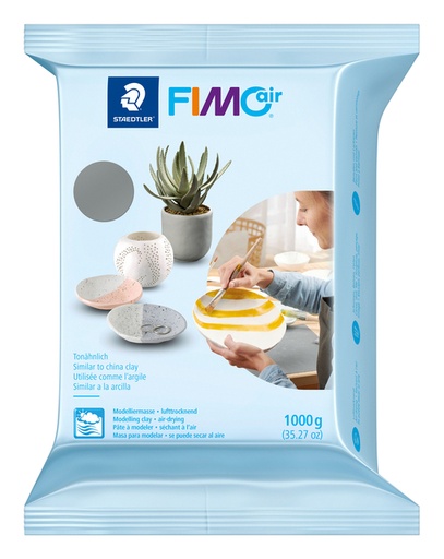 [1419368] Boetseerklei Staedtler Fimo air 8101 1000 gram grijs
