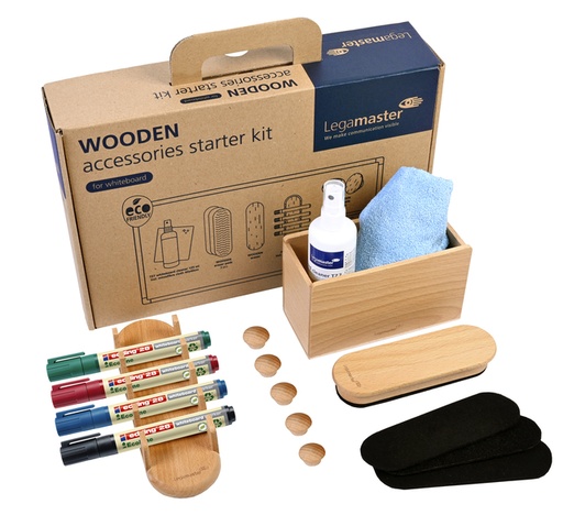 [1406769] Kit Starter accessoires tableau blanc Legamaster WOODEN 17 pièces