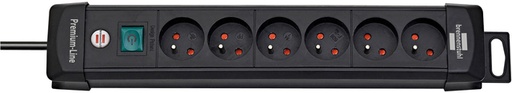 [1419404] Stekkerdoos Brennenstuhl Premium 6vdg kabel H05VV-F 3G1.5 3m zw FR/BE