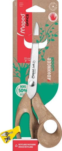 [1406882] Schaar Maped Office Advanced Wood 21cm links bruin