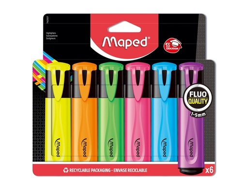 [1406890] Surligneur Maped set 6 couleurs standard