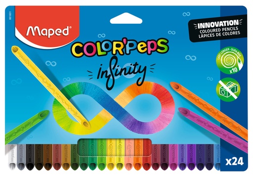 [1406891] Kleurpotlood Maped Color'Peps Infinity set à 24 kleuren