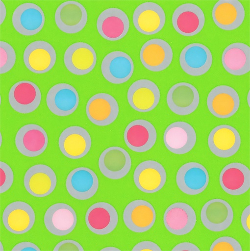 [1420215] Inpakpapier Special Wrap 200x70cm spring rounds assorti
